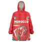 Custom Morocco WC Football 2026 Wearable Blanket Hoodie Go Champions Lion Spirit - African Pride