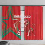Morocco WC Football 2026 Window Curtain Go Champions Lion Spirit - African Pride