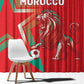 Morocco WC Football 2026 Window Curtain Go Champions Lion Spirit - African Pride