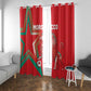 Morocco WC Football 2026 Window Curtain Go Champions Lion Spirit - African Pride