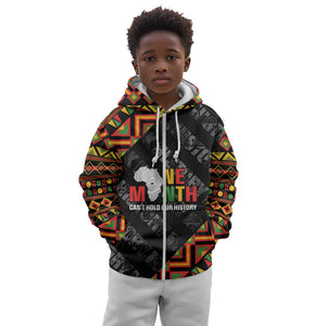 Black History Month Kid Hoodie One Month Can't Hold Our History