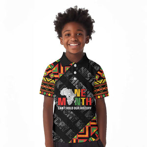 Black History Month Kid Polo Shirt One Month Can't Hold Our History