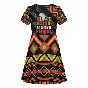 Black History Month Kid Short Sleeve Dress One Month Can't Hold Our History