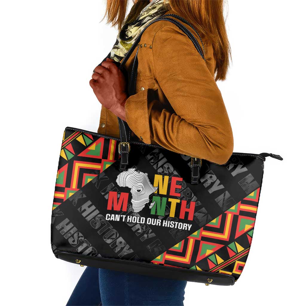 Black History Month Leather Tote Bag One Month Can't Hold Our History