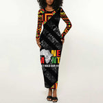 Black History Month Long Sleeve Bodycon Dress One Month Can't Hold Our History LT05