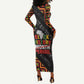 Black History Month Long Sleeve Bodycon Dress One Month Can't Hold Our History LT05