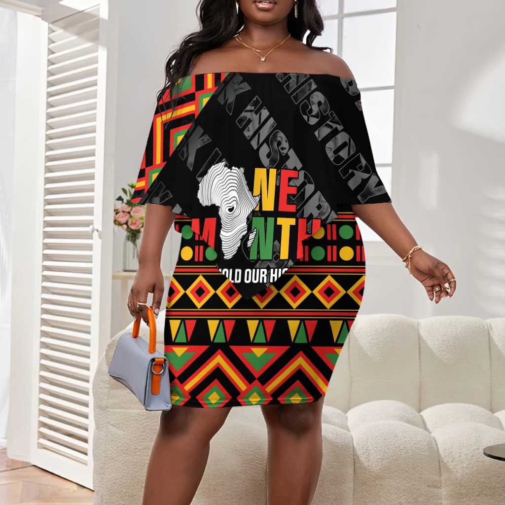 Black History Month Off Shoulder Short Dress One Month Can't Hold Our History