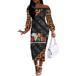 Black History Month Off The Shoulder Long Sleeve Dress One Month Can't Hold Our History