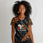 Black History Month Women V-Neck T-Shirt One Month Can't Hold Our History