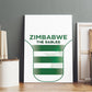 Zimbabwe Sables Rugby Canvas Wall Art Sporty Style