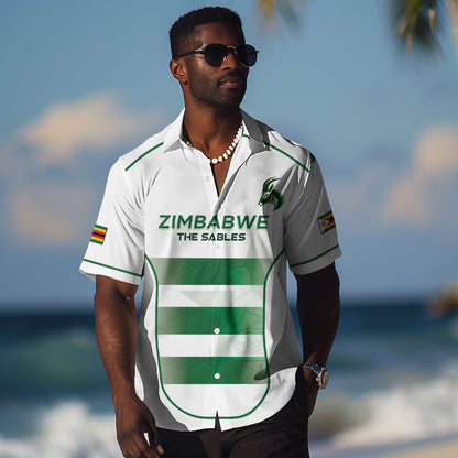 Custom Zimbabwe Sables Rugby Hawaiian Shirt Sporty Style