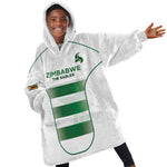Custom Zimbabwe Sables Rugby Kid Wearable Blanket Hoodie Sporty Style