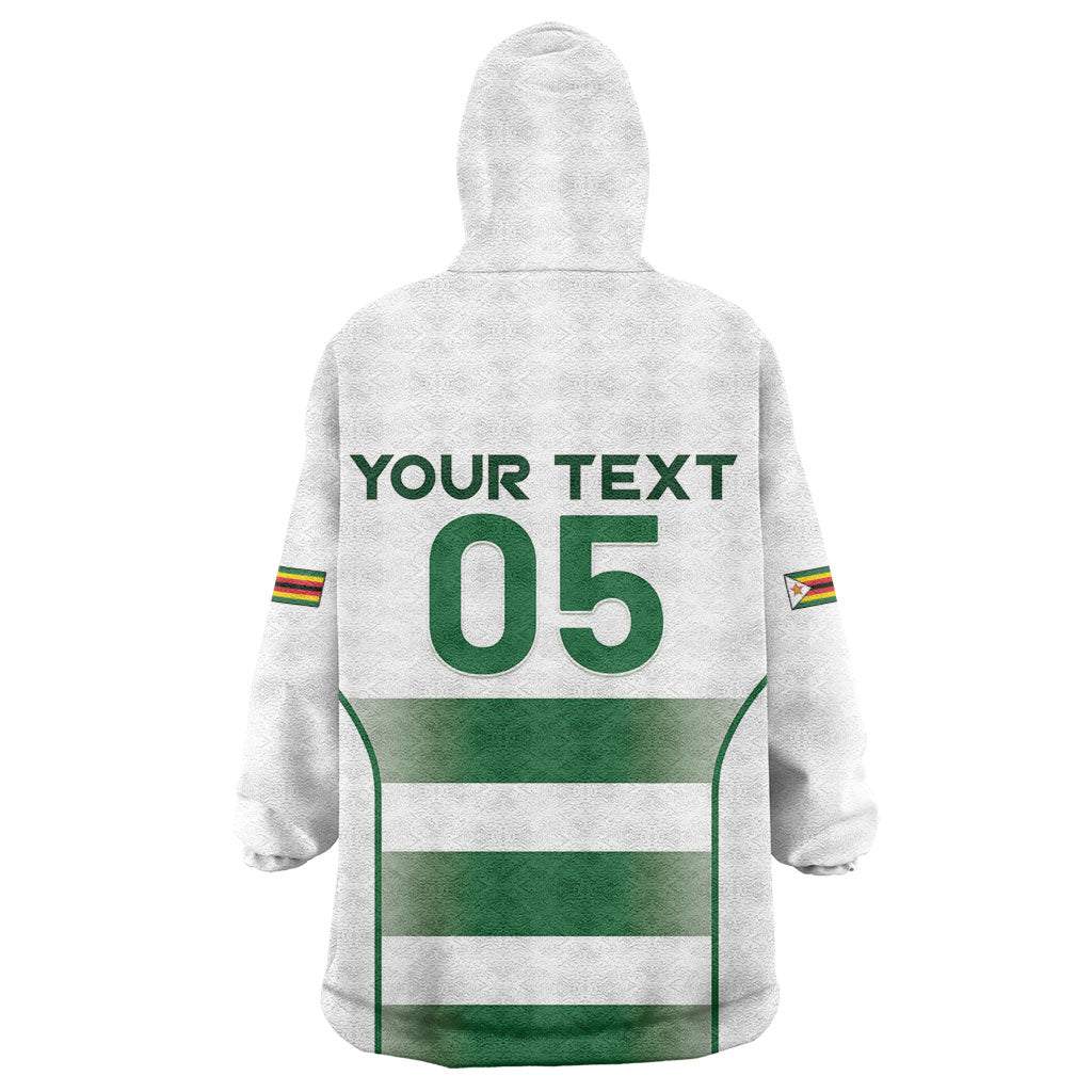 Custom Zimbabwe Sables Rugby Kid Wearable Blanket Hoodie Sporty Style