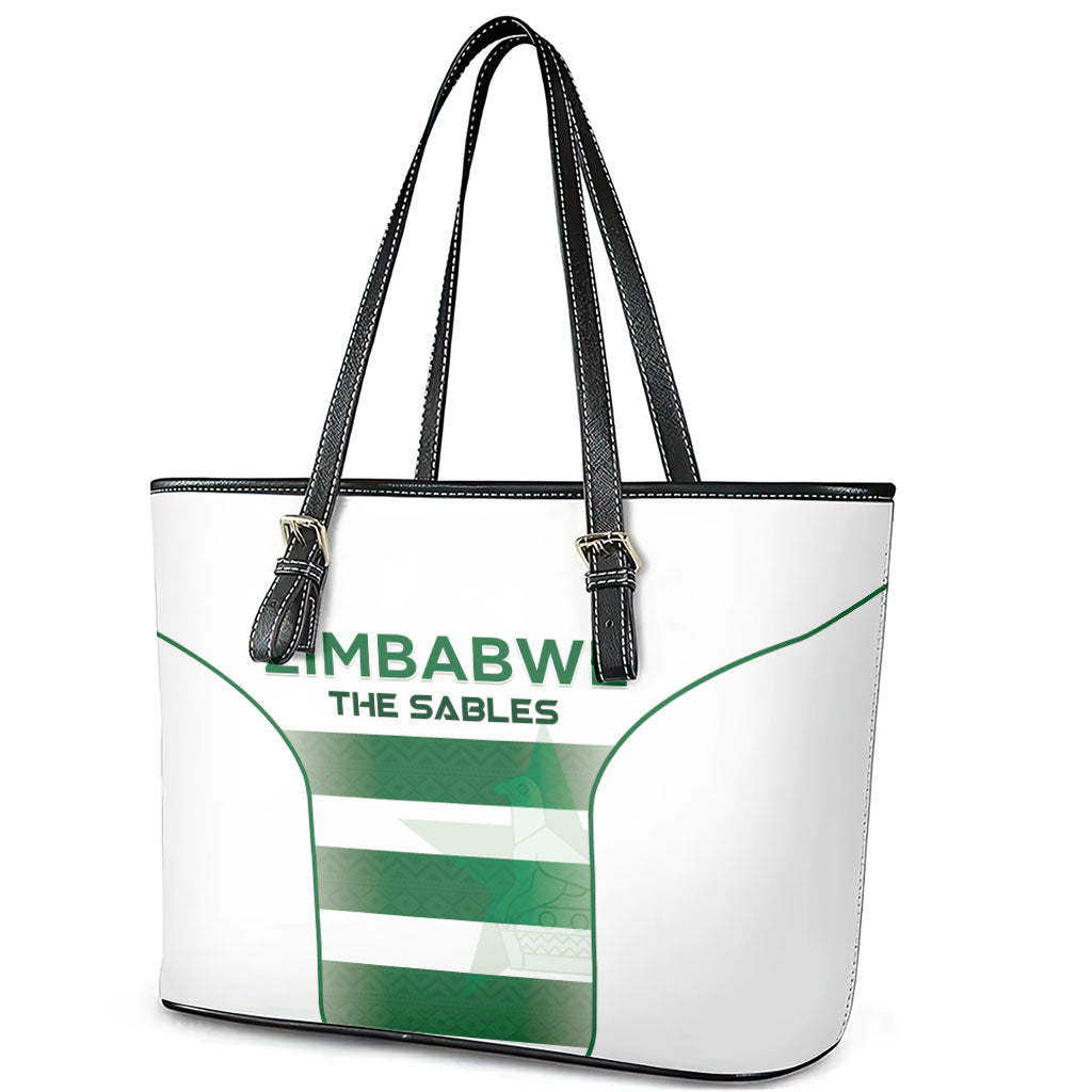Zimbabwe Sables Rugby Leather Tote Bag Sporty Style