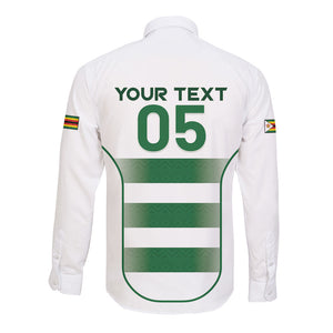 Custom Zimbabwe Sables Rugby Long Sleeve Button Shirt Sporty Style