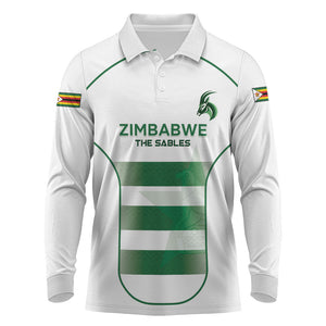 Custom Zimbabwe Sables Rugby Long Sleeve Polo Shirt Sporty Style