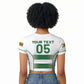 Custom Zimbabwe Sables Rugby Raglan Cropped T shirt Sporty Style