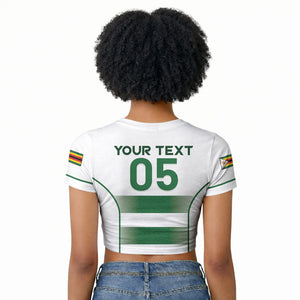 Custom Zimbabwe Sables Rugby Raglan Cropped T shirt Sporty Style