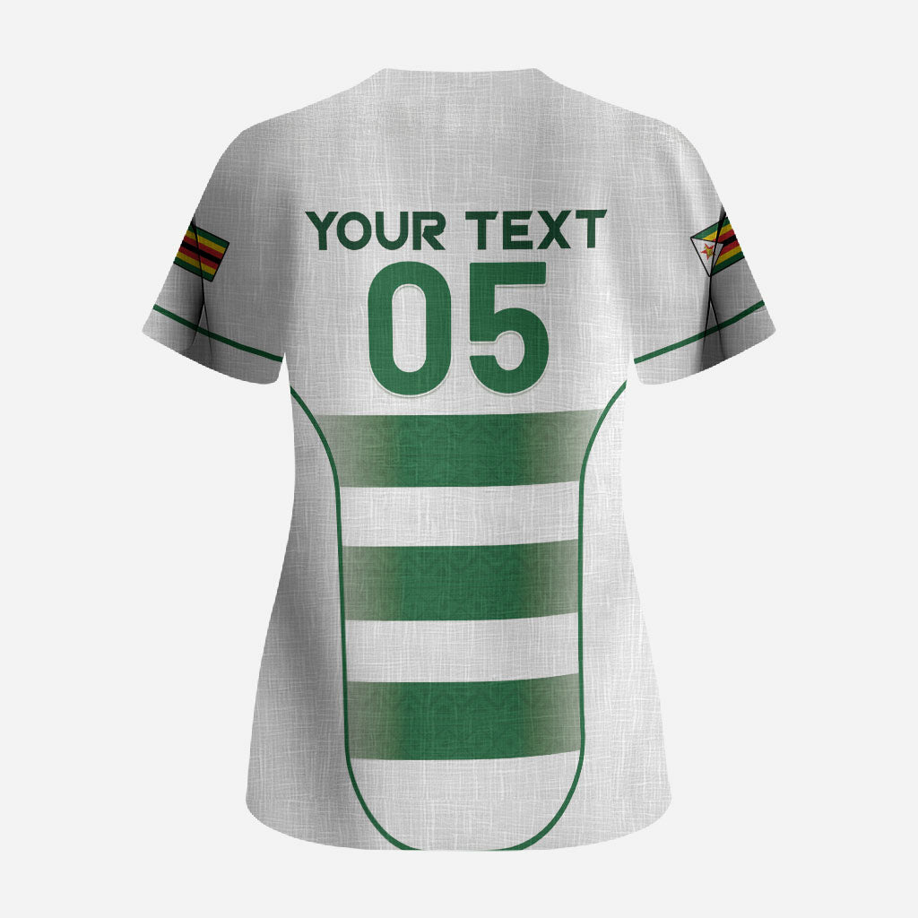 Custom Zimbabwe Sables Rugby Scrub Top Sporty Style