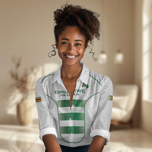 Custom Zimbabwe Sables Rugby Women Casual Shirt Sporty Style