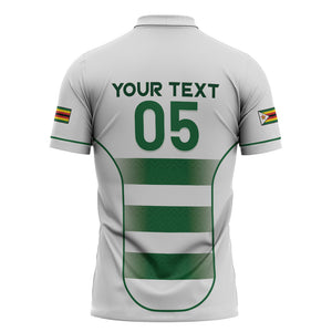 Custom Zimbabwe Sables Rugby Zipper Polo Shirt Sporty Style