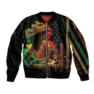 Steppin' into Juneteenth 1865 Bomber Jacket Melanin Cowgirl Grunge Style