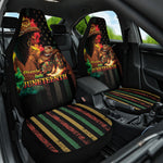 Steppin' into Juneteenth 1865 Car Seat Cover Melanin Cowgirl Grunge Style