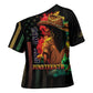Steppin' into Juneteenth 1865 Cross Shoulder Shirt Melanin Cowgirl Grunge Style