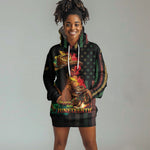 Steppin' into Juneteenth 1865 Hoodie Dress Melanin Cowgirl Grunge Style