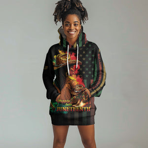 Steppin' into Juneteenth 1865 Hoodie Dress Melanin Cowgirl Grunge Style