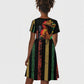 Steppin' into Juneteenth 1865 Kid Short Sleeve Dress Melanin Cowgirl Grunge Style