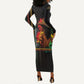 Steppin' into Juneteenth 1865 Long Sleeve Bodycon Dress Melanin Cowgirl Grunge Style