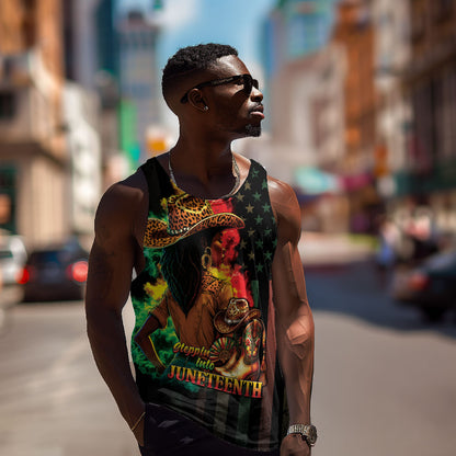 Steppin' into Juneteenth 1865 Men Tank Top Melanin Cowgirl Grunge Style