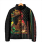 Steppin' into Juneteenth 1865 Padded Jacket Melanin Cowgirl Grunge Style