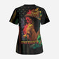 Steppin' into Juneteenth 1865 Scrub Top Melanin Cowgirl Grunge Style