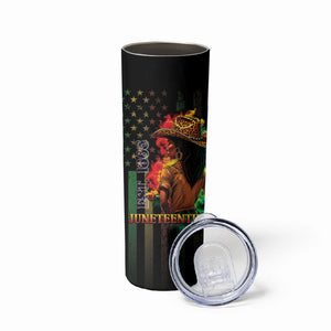 Steppin' into Juneteenth 1865 Skinny Tumbler Melanin Cowgirl Grunge Style