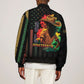 Steppin' into Juneteenth 1865 Sleeve Zip Bomber Jacket Melanin Cowgirl Grunge Style