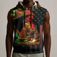 Steppin' into Juneteenth 1865 Sleeveless Hoodie Melanin Cowgirl Grunge Style