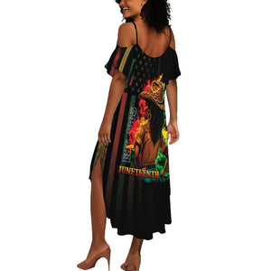 Steppin' into Juneteenth 1865 Summer Maxi Dress Melanin Cowgirl Grunge Style