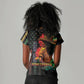 Steppin' into Juneteenth 1865 Women V-Neck T-Shirt Melanin Cowgirl Grunge Style