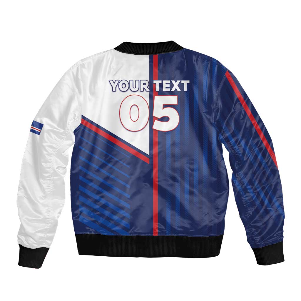 Custom Cape Verde Football Bomber Jacket Unique Style - African Pride