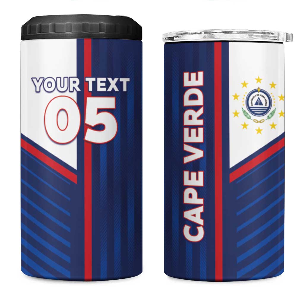 Custom Cape Verde Football 4 in 1 Can Cooler Tumbler Unique Style - African Pride