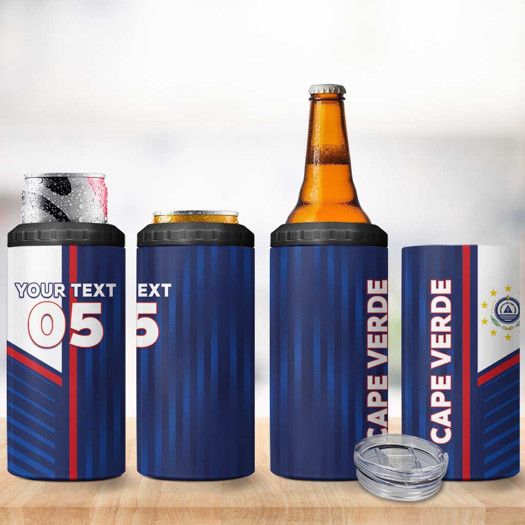 Custom Cape Verde Football 4 in 1 Can Cooler Tumbler Unique Style - African Pride