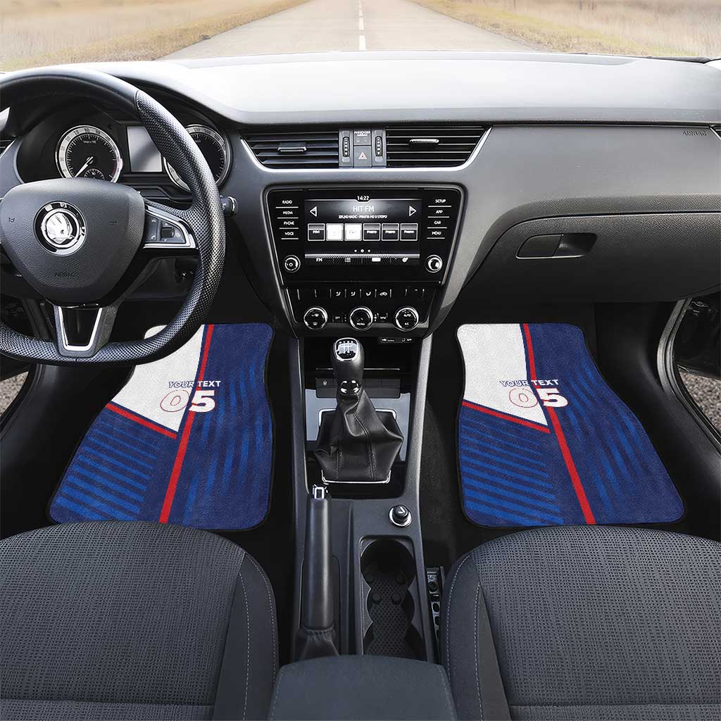 Custom Cape Verde Football Car Mats Unique Style - African Pride