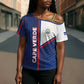 Custom Cape Verde Football Cross Shoulder Shirt Unique Style