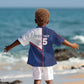 Custom Cape Verde Football Kid Hawaiian Shirt Unique Style - African Pride