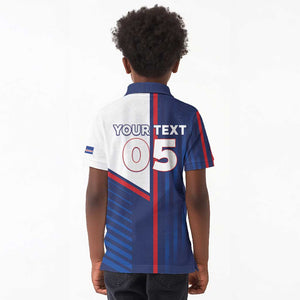 Custom Cape Verde Football Kid Polo Shirt Unique Style - African Pride