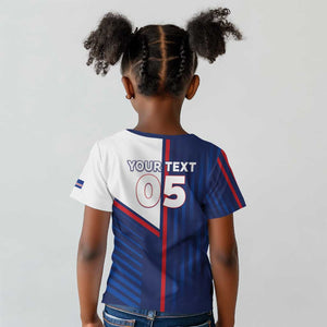 Custom Cape Verde Football Kid T shirt Unique Style - African Pride
