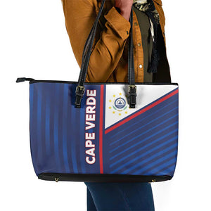 Cape Verde Football Leather Tote Bag Unique Style - African Pride