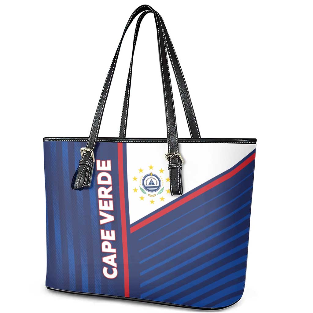 Cape Verde Football Leather Tote Bag Unique Style - African Pride